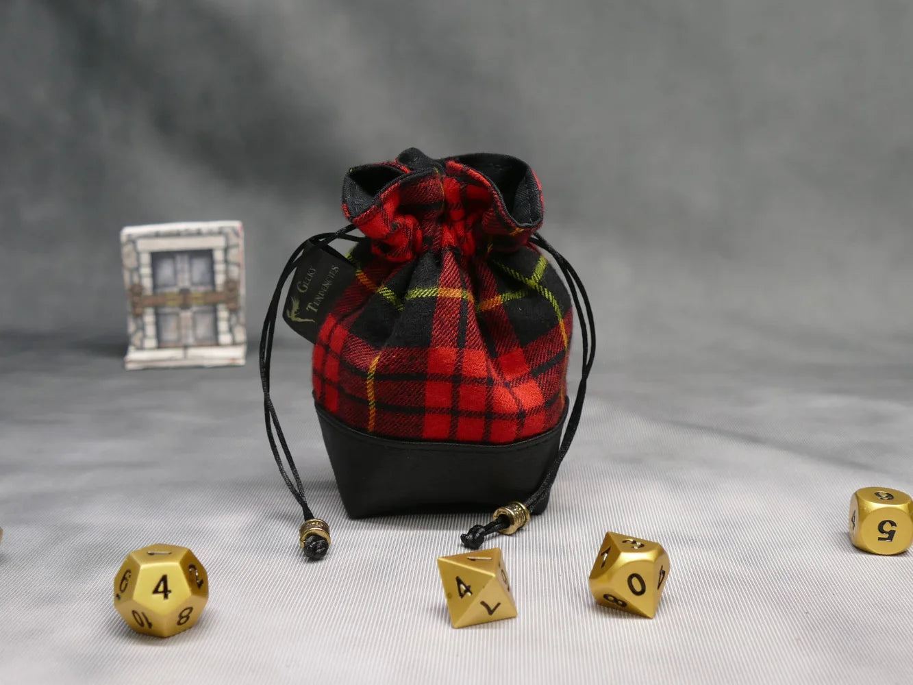 Red Plaid Mini Dice Bags (2 sizes)