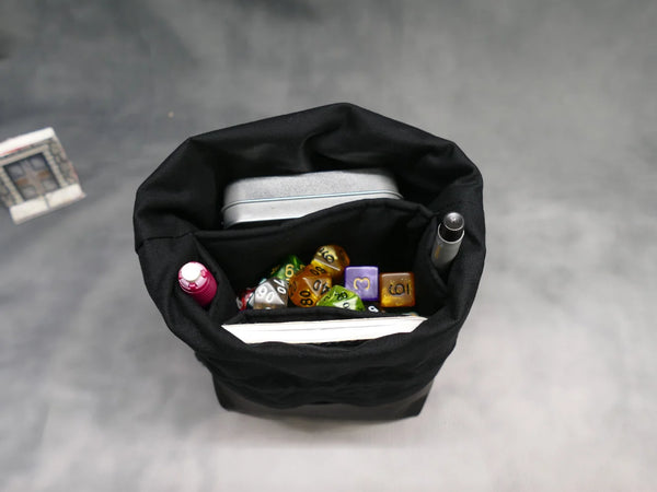 Red Plaid Dice Bag with Built-in organizer pockets