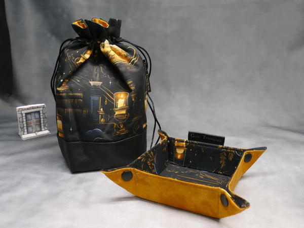 Night Library Dice Bag with Built-in organizer