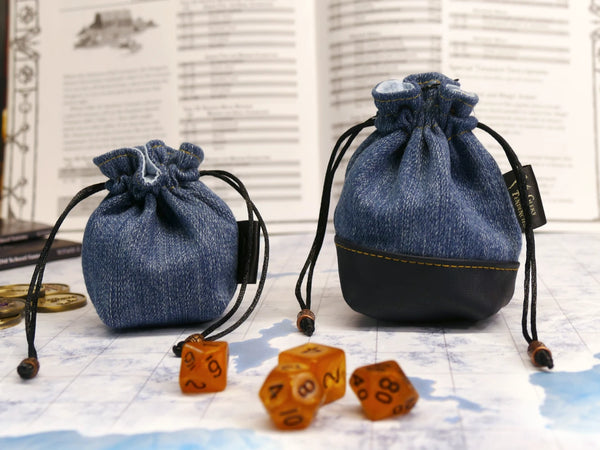 Upcycled Denim Mini Dice Bags (2 sizes)