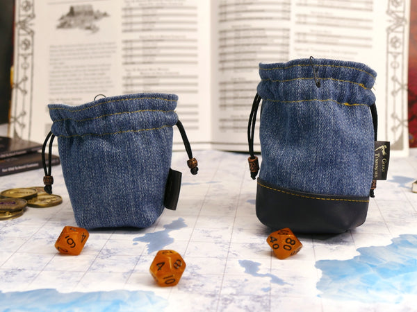 Upcycled Denim Mini Dice Bags (2 sizes)