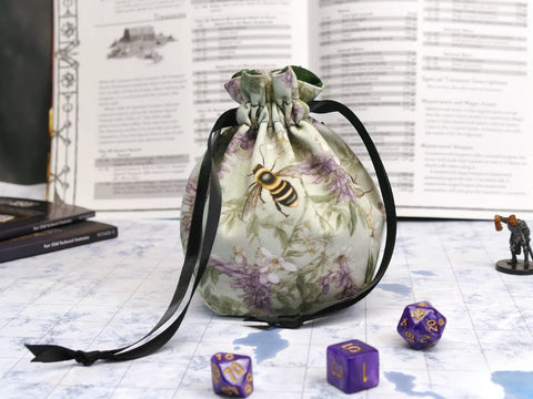 Small Lavender Bees Dice Bag