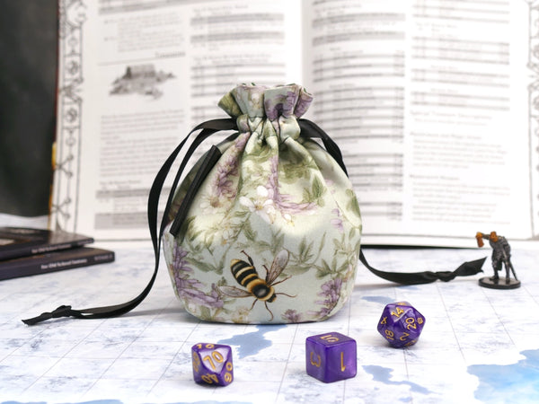 Small Lavender Bees Dice Bag