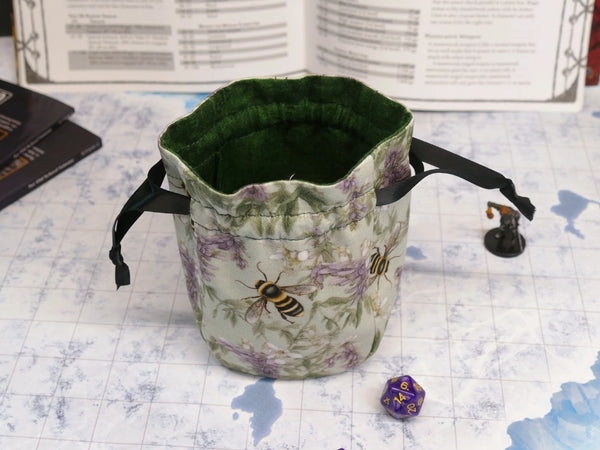 Small Lavender Bees Dice Bag
