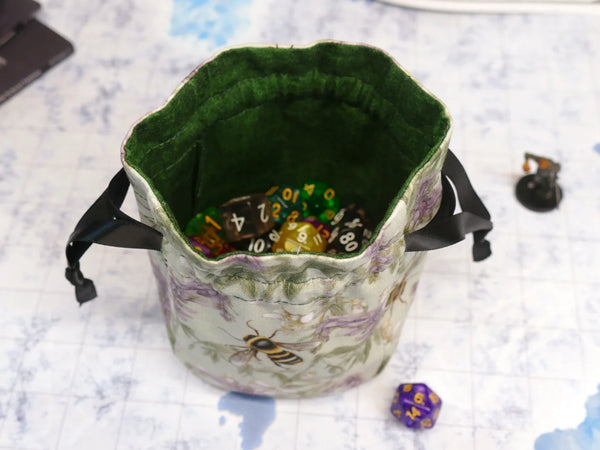 Small Lavender Bees Dice Bag
