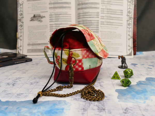 Deluxe Vintage Cherry Floral Pandora Dice Bag