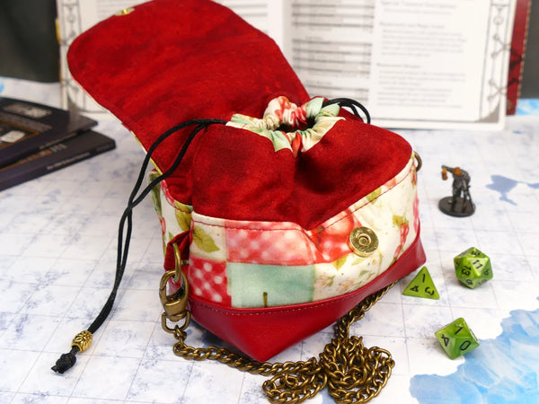 Deluxe Vintage Cherry Floral Pandora Dice Bag