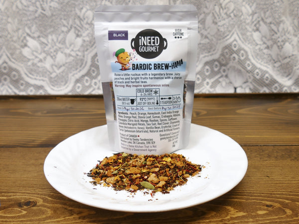 Bardic Brew-haha Gourmet Black Tea: Peach & Orange Loose Leaf Blend