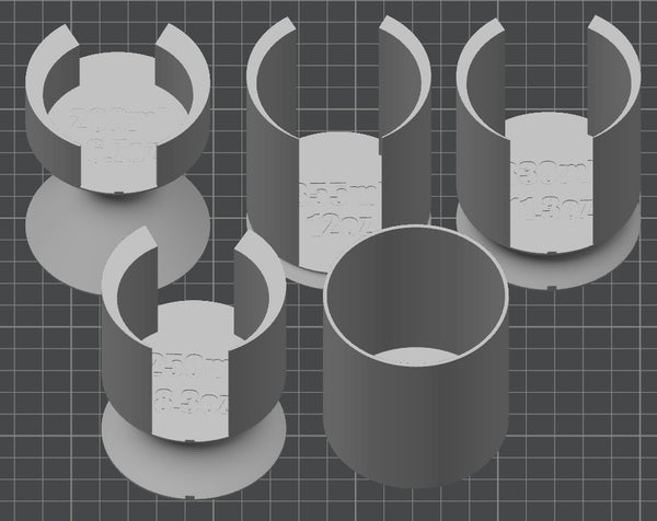 Skinny Can Riser and Adapter Inserts for Mythic Mugs Can Holders