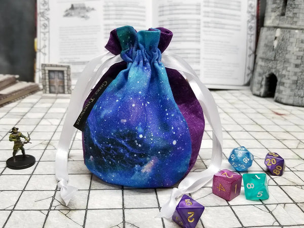 Small Blue Nebula Dice Bag