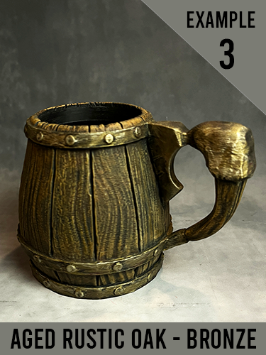 Wood Barrel - Custom Hand Painted - Can Holder Tavern Mug