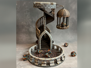 Bordeaux Vale - Hand Painted Dice Tower