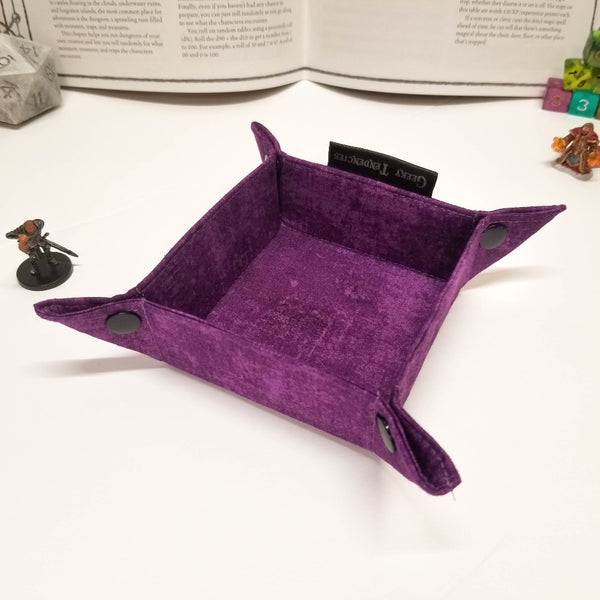 Small purple dice tray