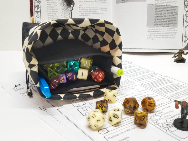 Harlequin Dice Bag with Pockets