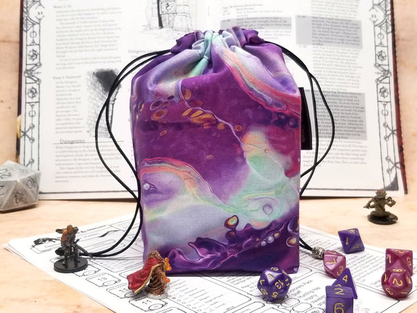 Purple Watercolor Large Dice Bag Bundle