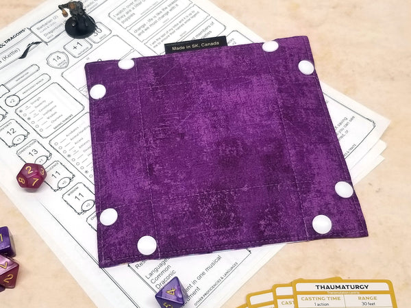 Purple Watercolor Mini Collapsible Dice Tray