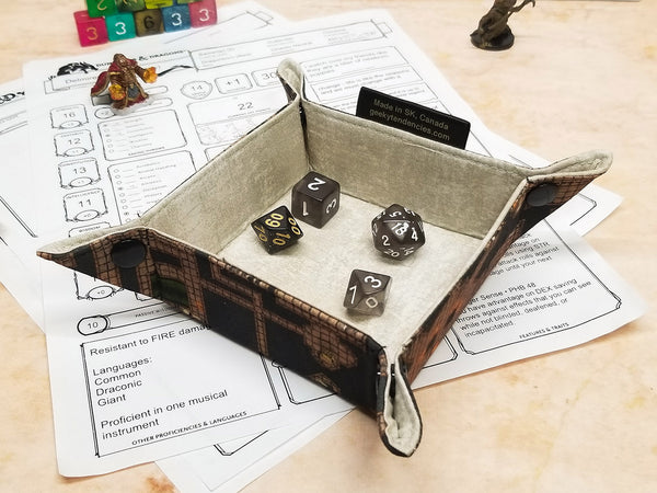 Dark Dungeon Map Small Dice Tray
