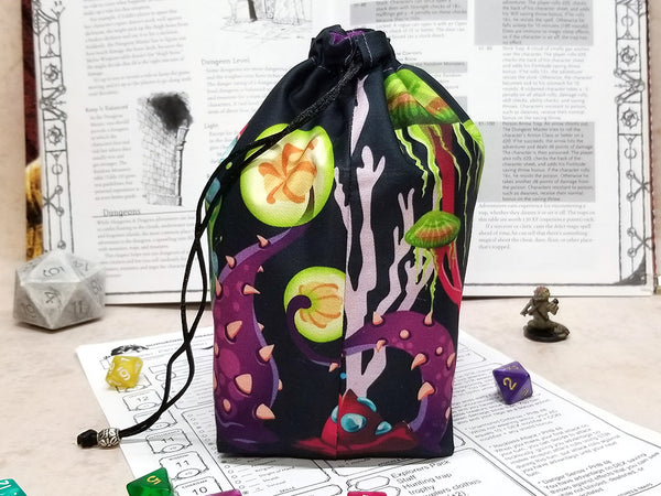 Mushroom Dice Bag with Pockets