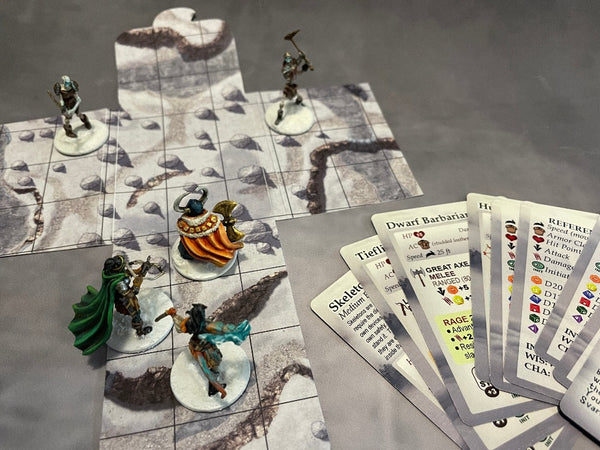 The Army of Winter Encounter Pack showing Map and cards