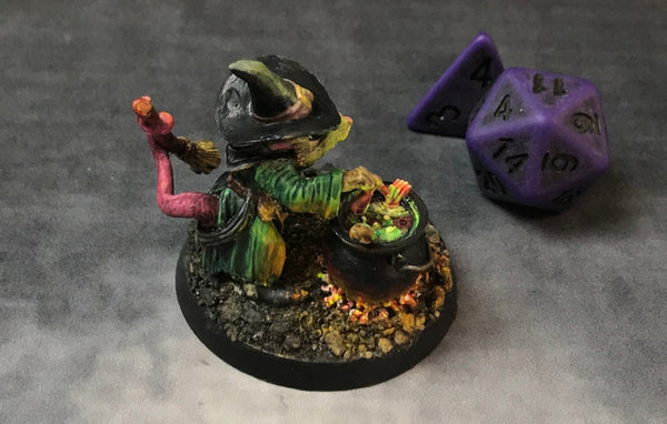 Mouse Witch with Cauldron