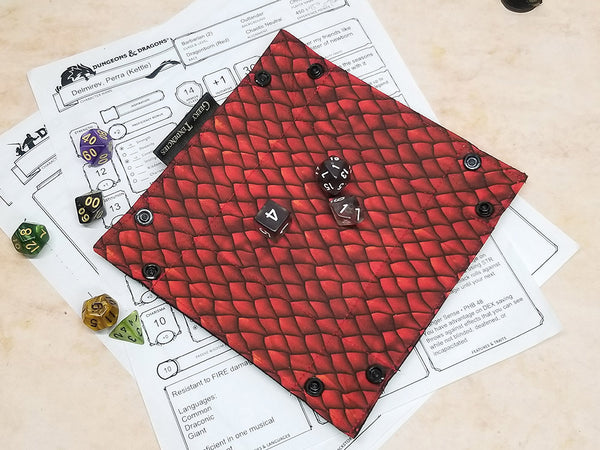 Red Dragonscale Collapsible Dice Tray