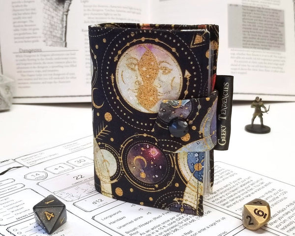 Cosmic print Trading card album/Spell book for storing and sorting cards used in RPG games