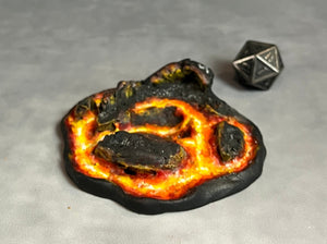 Volcano Island - Dice Display (Medium Size)