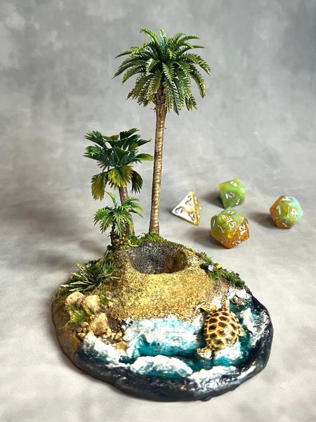 Sea Turtle Island - Deluxe Dice Display (Large Size)